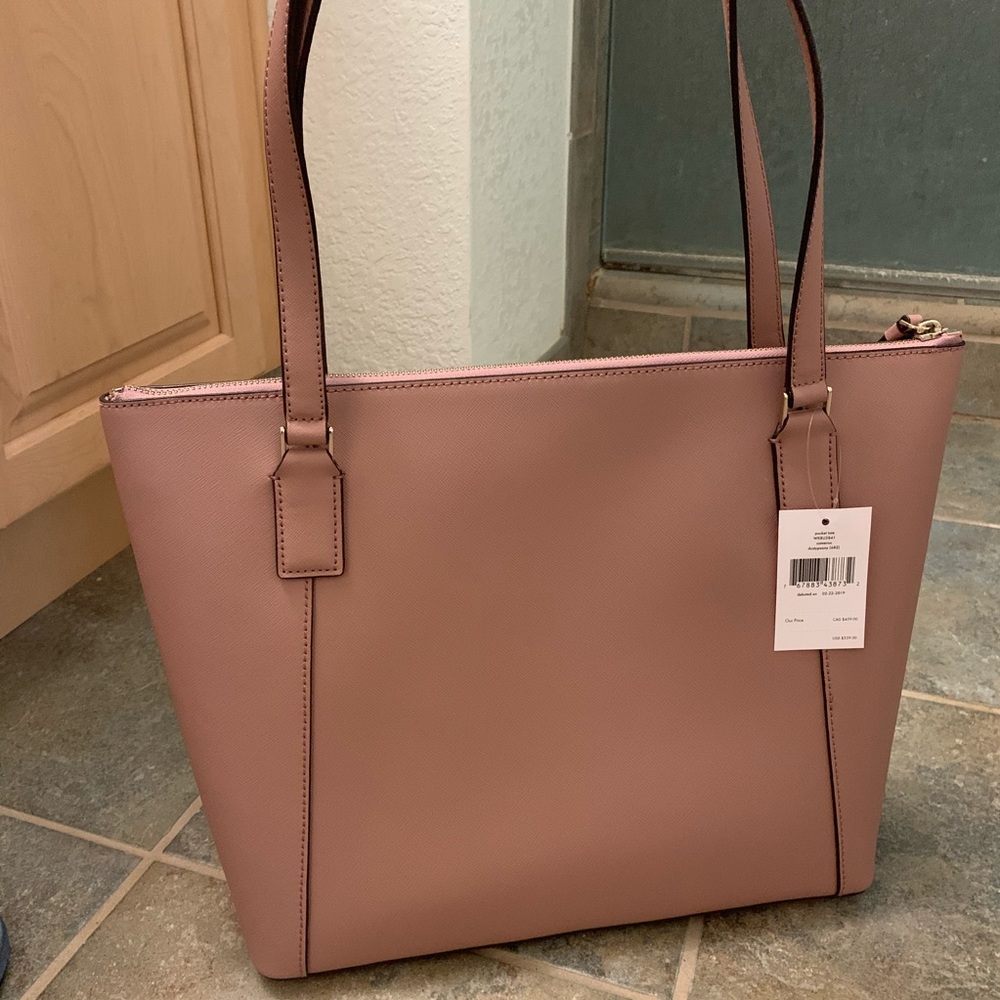 KATE SPADE CAMERON LARGE POCKET TOTE LEATHER PEONY - Picture 4 of 8